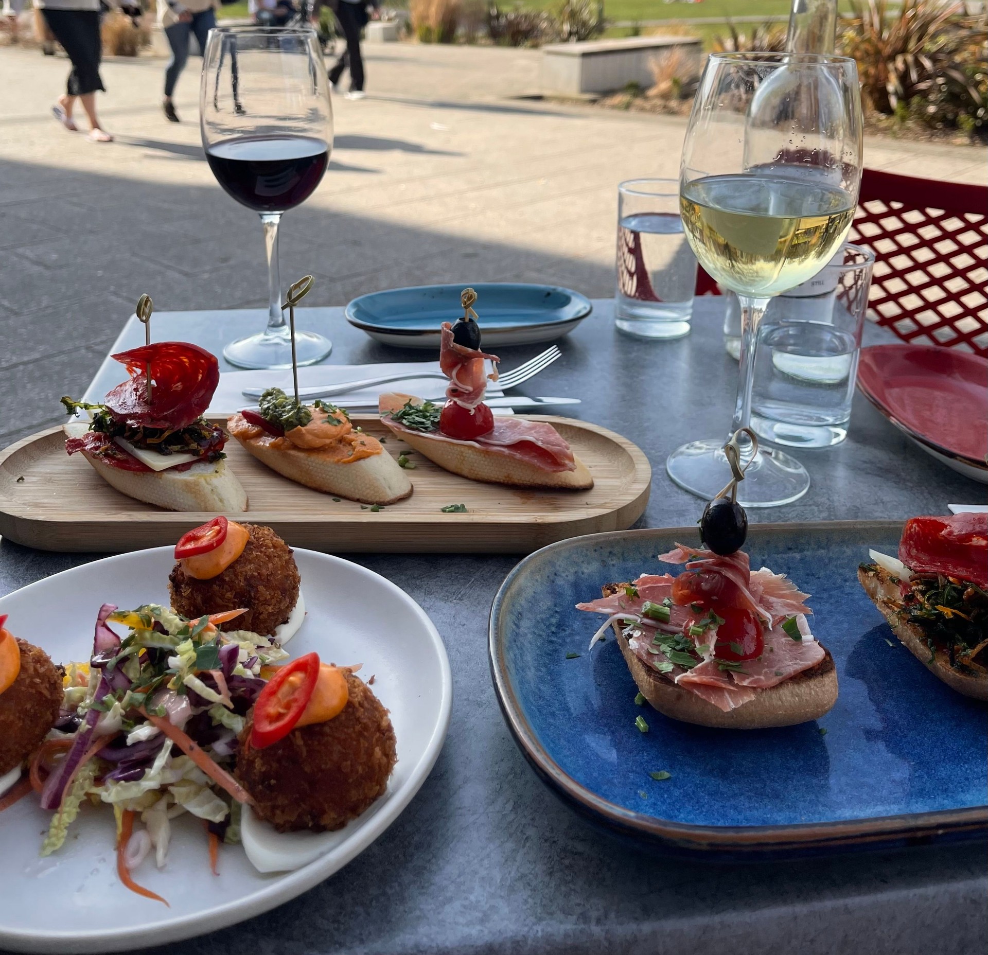 Spanish style tapas and wine